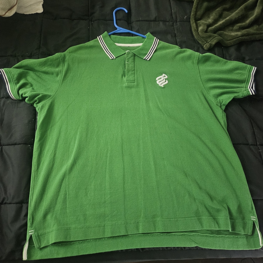 Rocawear Green Polo Shirt with White Accents